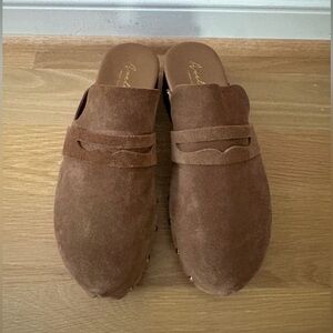 Avellini Brown Suede Clogs